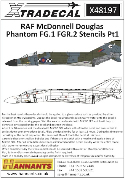 McDonnell Douglas Phantom FG1/ FGR2 Stencils X48197