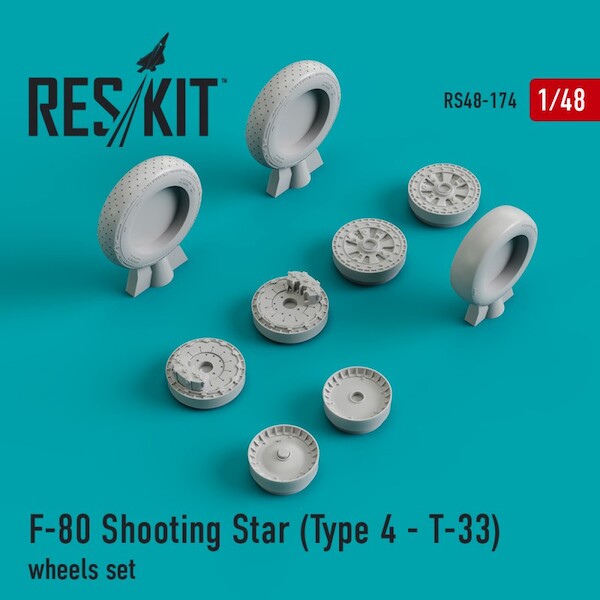 Lockheed F80/T33 Shooting Star Type 4 Wheel set RS48-0174