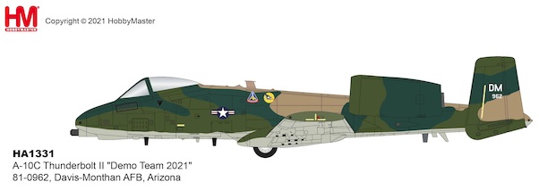 A10C Thunderbolt II Warthog #81-0962 Demo-Team Capt. Haden -Gator- Fullam 354th FS Bulldogs 355th FW U.S. Air Force Davis-Monthan AFB 2021 HA1331