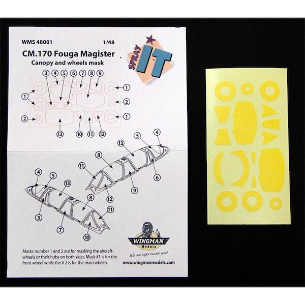Fouga CM 170R Magister Painting Mask WMS48001