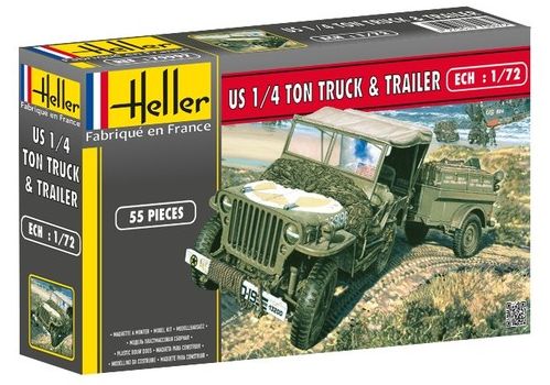 US 1/4 ton Jeep and Trailer 79997