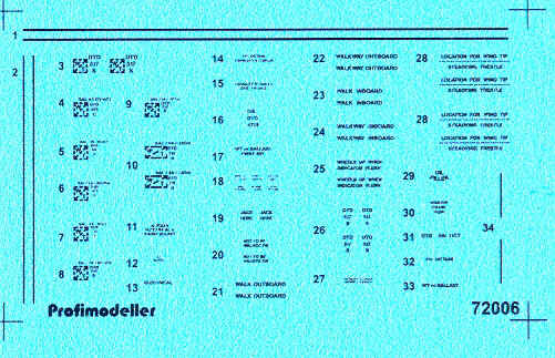 Supermarine Spitfire Stencils for Merlin Powered Aircraft 72006