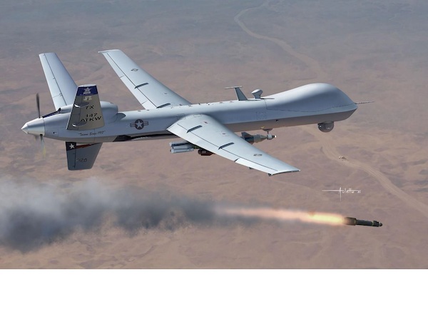 General Atomics MQ-9 Reaper Unmanned Aerial Vehicle with GBU-12 incl. markings for Dutch AF MQ9!  K-48067