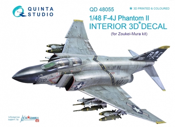 F4J Phantom II Interior 3D Decal for Zoukei mura QD48055