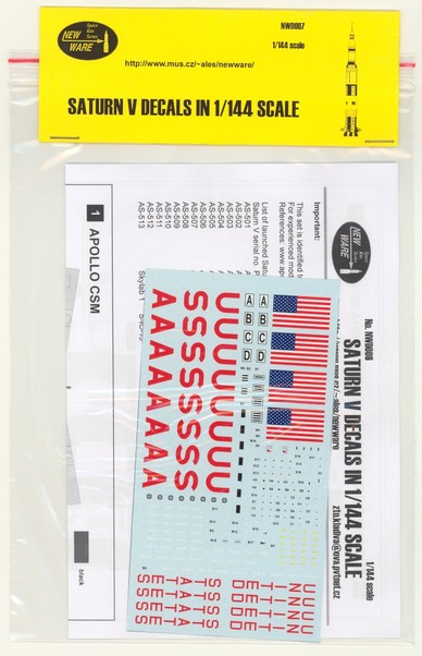 Saturn V decals NWD007