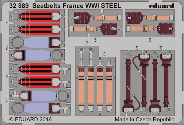 Detailset French WWI Seatbelts (STEEL) E32-889