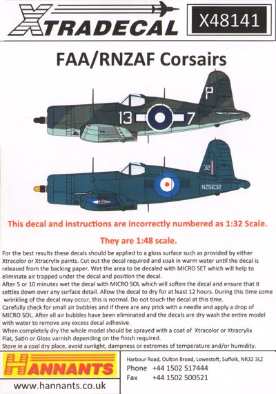 Vought F4U-1 Corsair II/Goodyear FG-1D (FAA/RNZAF) X48141