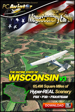 Mega Scenery Earth Version 3, Wisconsin V3 (Download version) DL-MSEV3-WI