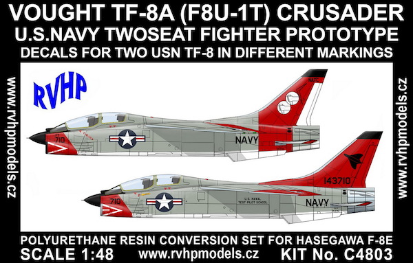 Vought TF8A (F8U-1T) Crusader dual, conv. for Hasegawa F-8E C4803