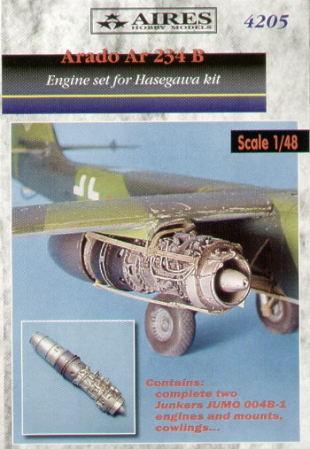 Arado AR234B engine set (Hasegawa) 4205