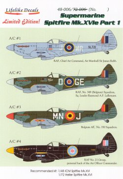 Supermarine Spitfire MKXVIe part 1 (RAF,Belg AF) LD72-006