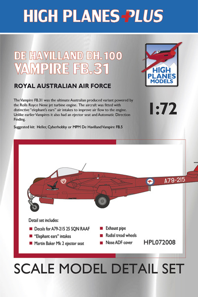 De Havilland DH100 Vampire FB31 (RAAF) HPL072008