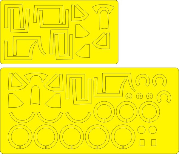 F7F-3/3n Tigercat Airbrush Masks - EXPERT - (Italeri, AMT) NWAM0232
