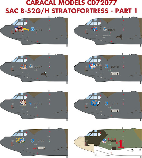 Caracal Decals 1//72 BOEING B-52 STRATOFORTRESS Strategic Air Command Part 1