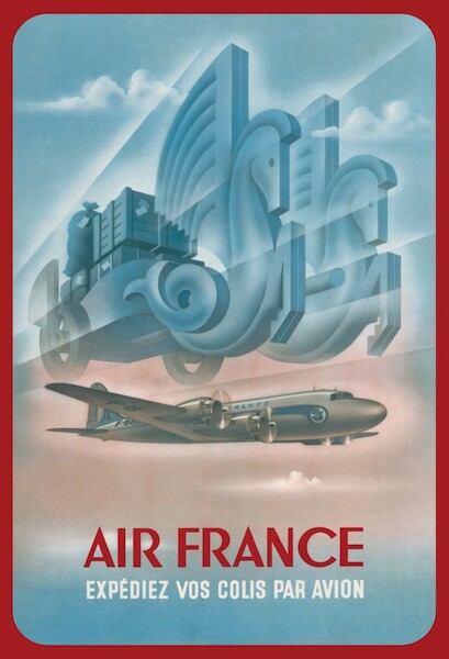 Air France Cargo - Expediez Vos Colis Par Avion Vintage metal poster metal sign  AV0014