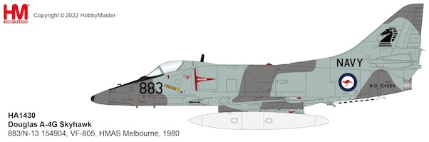 A4G Skyhawk 883/N-13 154904, VF-805, HMAS Melbourne, 1980 Royal Australian Navy HA1430
