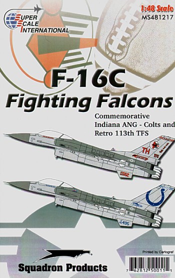 48-1217 F16C Fighting Falcons (Commemorative Indiana ANG - Colts and retro 113TFS) 48-1217