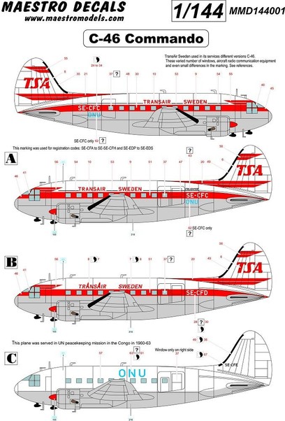 Curtiss C46 Commando (TransAir) MMD144001