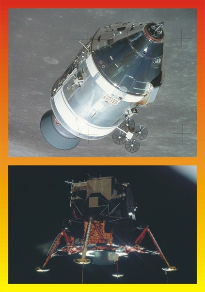 Apollo 11 Lunar Approach Detail set CSM and LM (Dragon) NW200