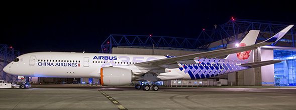 A350-900XWB (China Airlines 'Carbon Fibre Livery, Flaps down) B-18918 XX2141A