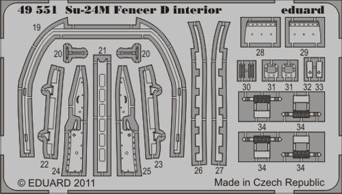 Detailset Suchoi Su24M Fencer D Interior Self Adhesive (Trumpeter) E49-551