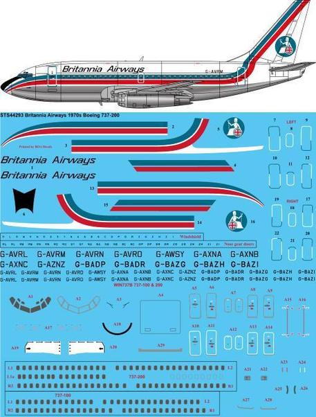 Boeing 737-200 (Britannia Airways 1970's) STS44293