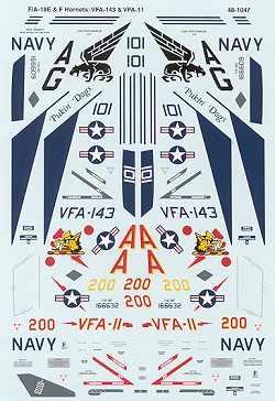 48-1047 F/A18E/F Super Hornet (VFA11 CAG & VFA143 CO) 48-1047