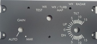 B737 Weather radar panel P738B25