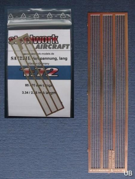 Etched flat bracings for biplanes (long) sa7221L