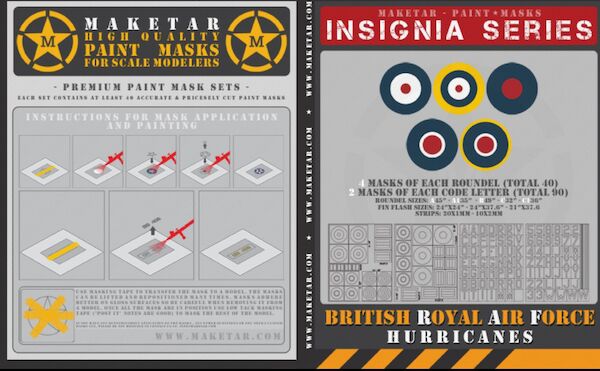 Royal Air Force Hurricane roundels, fin flashes and code letters MM48045