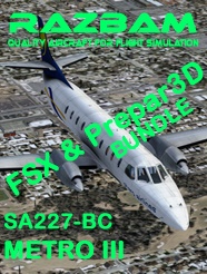 RAZBAM SA227-BC Metroliner III for FSX & P3D bundle (download) RAZBAM SA227 Bundle