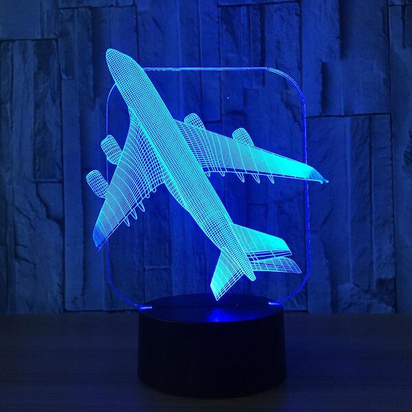 Airplane shape 3d-Led lamp: A380 silhouette LED-A380