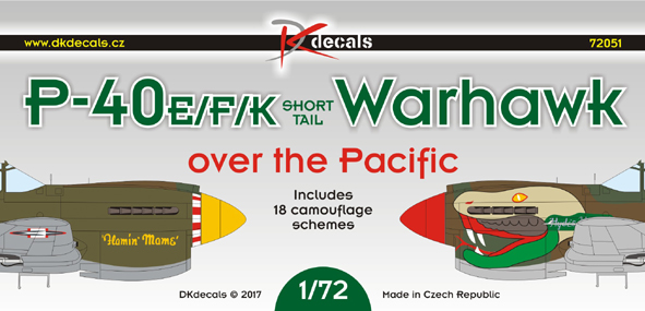 Curtiss P40E/F/K shorttail Warhawk over the Pacific DK72051