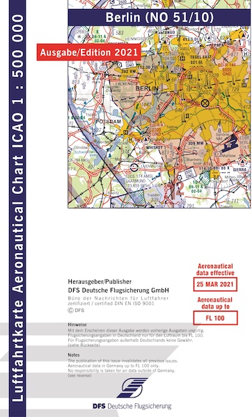 ICAO chart Germany Berlin 2021 - AviationMegastore.com