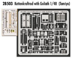 Detailset Kettenkraftrad with Goliath (Tamiya) E28-503