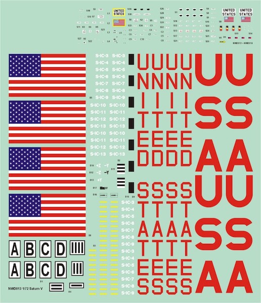 Saturn V decals NWD013