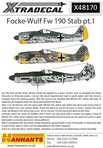 Focke-Wulf Fw-190 in Stab markings. X48170