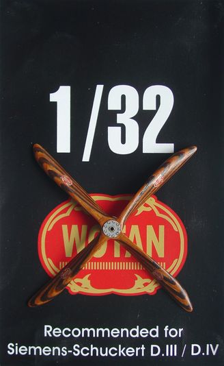 Hand made 4 blade wooden prop Wotan for Siewmens Schuckert DIII/DIV LFP3209
