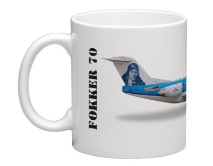 Mug KLM Cityhopper Fokker 70 PH-KZU MOK-F70