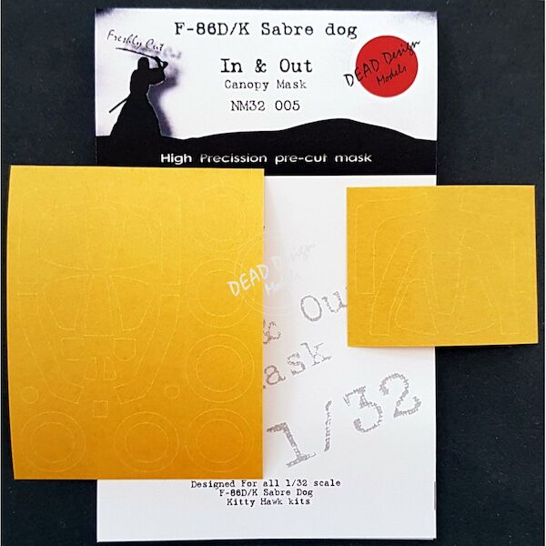 F86D/K Sabre Dog Canopy mask In and outside (Kitty Hawk) NM32005