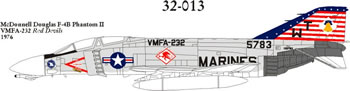 F4J Phantom (VMFA232 Red Devils Bicentennial) CAM32-013