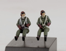 Japanese WW2 Pilots, seated in A/C (2) 721114