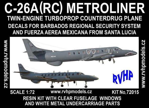 Fairchild Swearingen C-26A(RC) Metroliner (Barbados, Mexico) - Reissue RVH72015