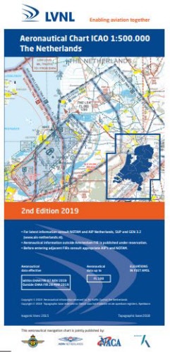 Low Countries Netherlands ICAO Edition 2019 2nd edition including Lelystad changes (laminated) NL-2019-2