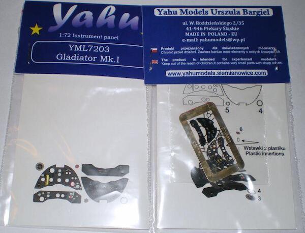 Instrument Panel Gloster Gladiator MK1 (Airfix, Sword, Pavla) YML7203