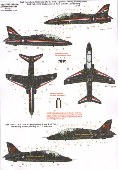 BAe Hawk T1 and Short Ttucano T1 Display Aircraft X72137