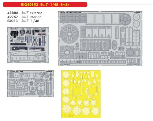 Detailset Suchoi Su7 Fitter (SMER, KP, OEZ, Revell) BIG49153