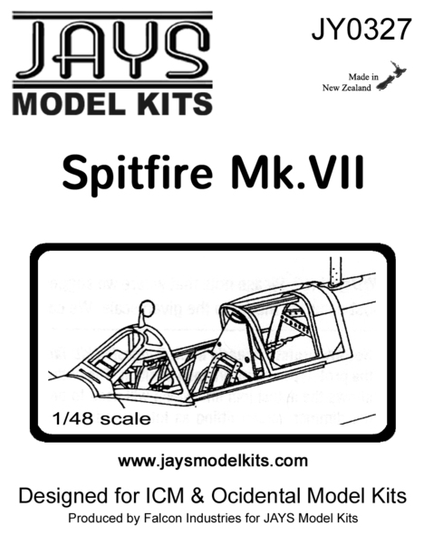Spitfire MKVII canopy (2x) jy0327