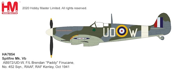 Spitfire Vb, AB972/UD-W, F/L Brendan