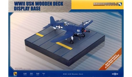 WWII USN Wooden carrier deck display base 48015